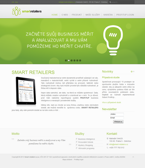 webové stránky Smart Retailers